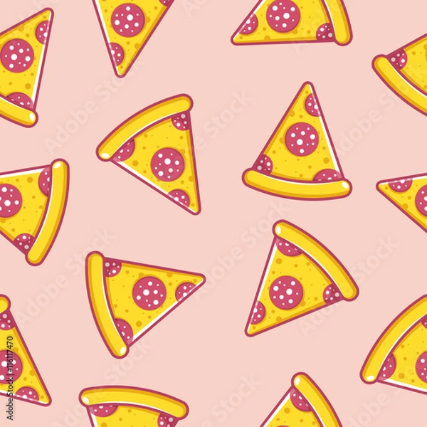 Fototapeta Pattern Pizza time