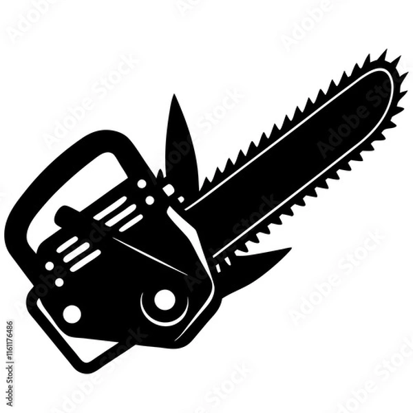 Obraz chainsaw isolated on white background