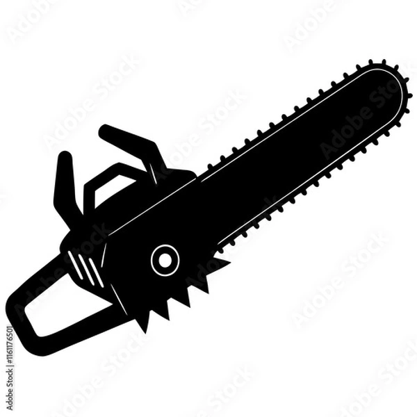 Obraz chainsaw isolated on white background