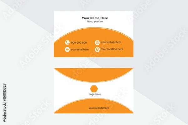 Fototapeta PrinBusiness card design template, Clean professional business card template, visiting card, business card template.t