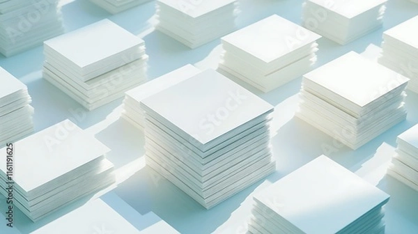 Fototapeta Blank business card mockup on white textured background 3d illustration 3d rendering card template