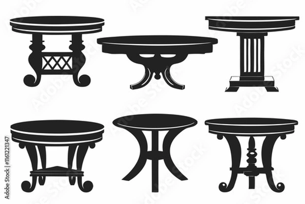 Fototapeta table and chairs isolated
