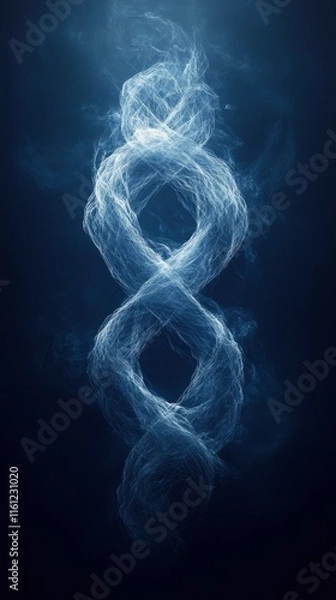Obraz Abstract Double Helix of Light and Energy Mystical Infinity Symbol