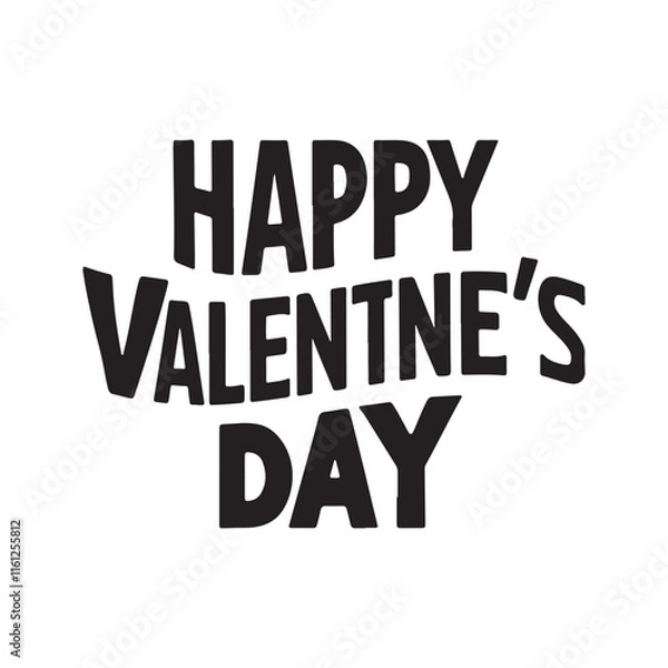 Fototapeta Happy Valentine's Day Text Design