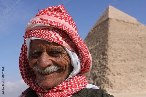 Obraz portrait d' egyptien pyramide de Gizeh