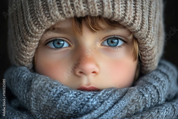 Obraz Boy In Winter Clothes