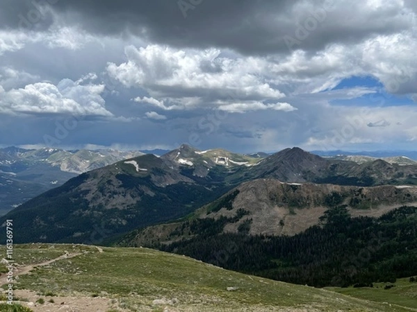 Obraz Colorado mountain landscape with clouds