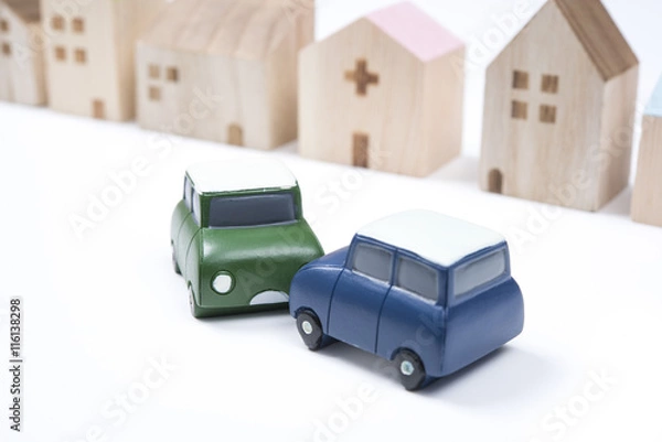 Obraz 交通事故イメージ　正面衝突