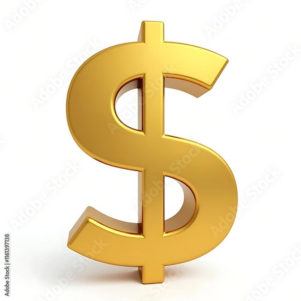 Obraz gold dollar sign