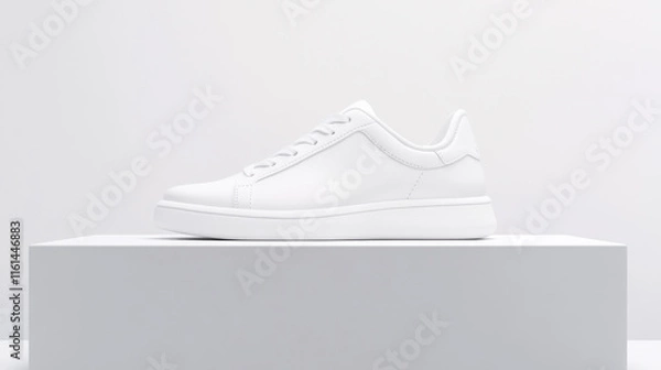Obraz Flagship, A photorealistic image of a flagship sneaker showcasing its design and details, perfect for fashion and footwear marketing materials.
