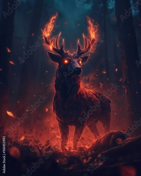 Obraz Flame-Antlered Guardian