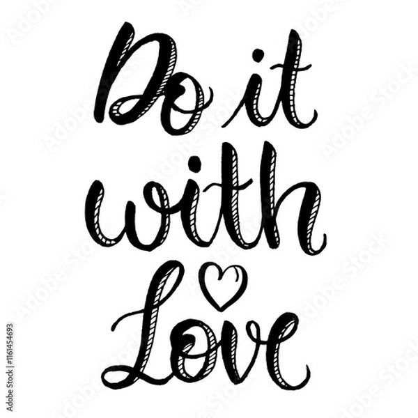 Obraz Do it with love lettering