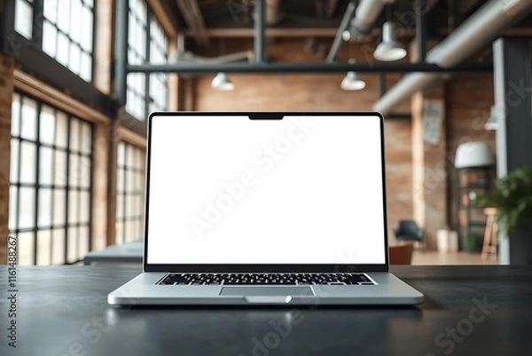 Obraz Laptop Mockup: Modern Workspace 
