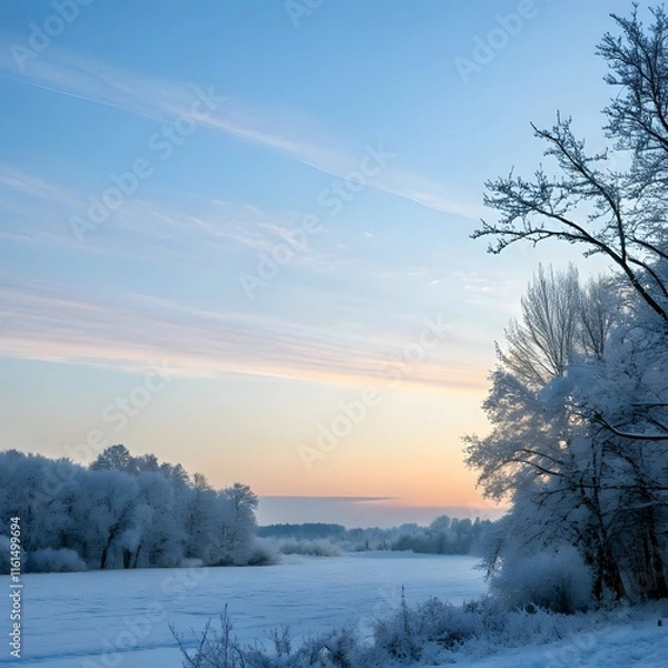 Obraz winter landscape with trees