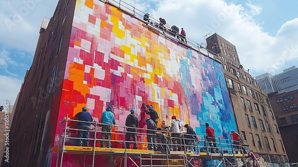 Fototapeta Collaborative Graffiti Artwork