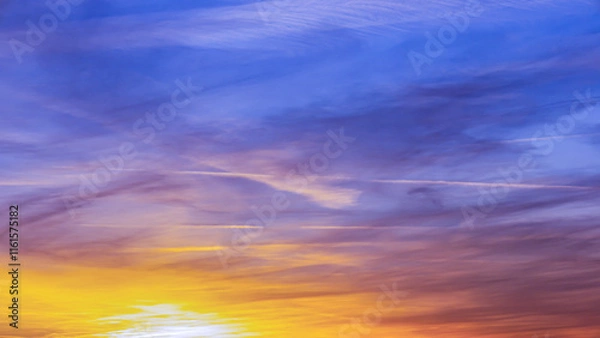 Fototapeta sunset sky with clouds