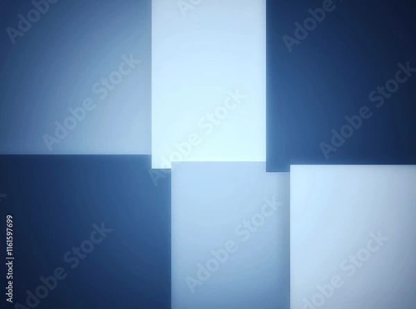 Obraz geometric blue gradient