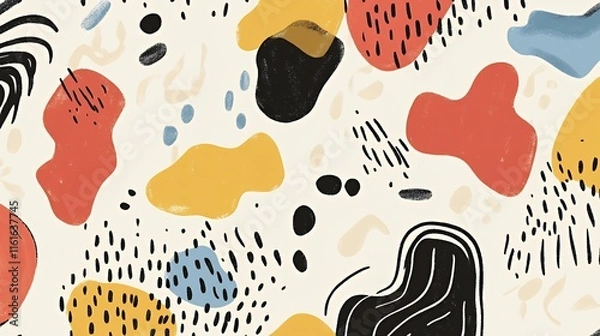 Fototapeta Abstract Colorful Shapes Design Modern Art Pattern