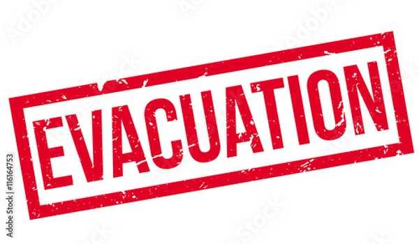 Obraz Evacuation rubber stamp