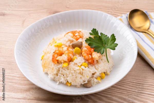 Fototapeta えびの炊き込みピラフ