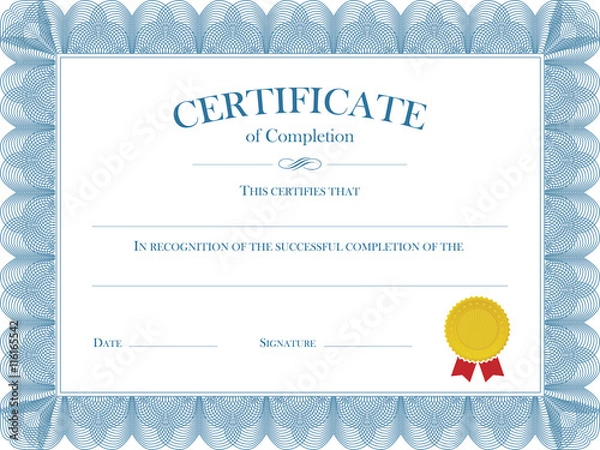 Obraz Certificate Diploma Vector Template