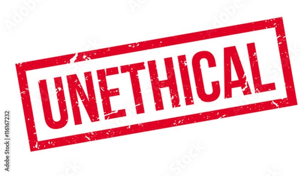 Obraz Unethical rubber stamp