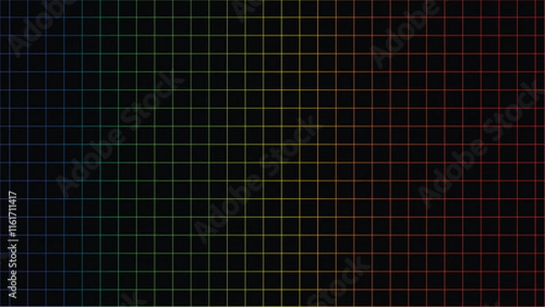 Fototapeta Abstract rainbow grid pattern background.  Perfect for technology, website, or presentation design.