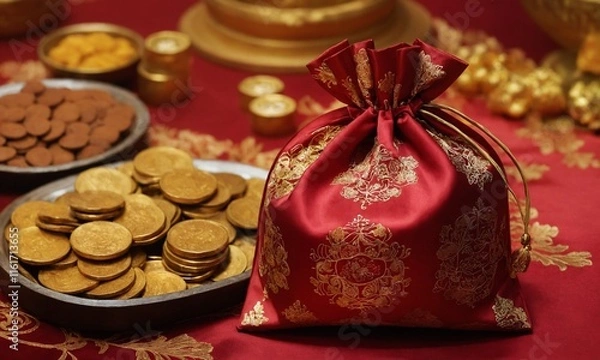 Obraz 설날 복주머니 돈을 부르는 복주머니