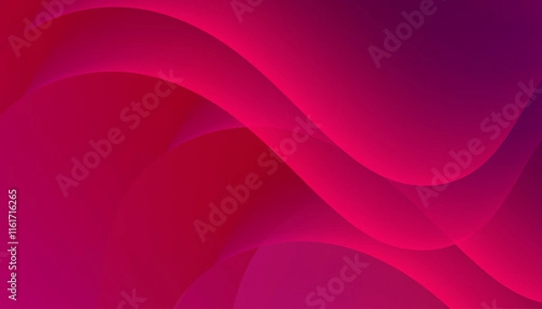 Fototapeta Abstract pink wave design with flowing curves and vibrant colors