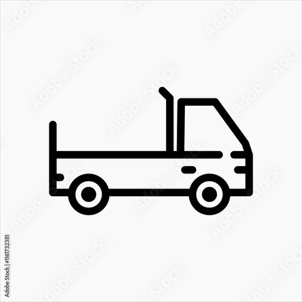 Fototapeta Design Illustration vector graphic of car icon with line style. Suitable for UI, mobile design, web design, etc