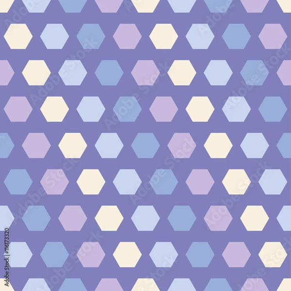 Fototapeta Ethnic boho seamless pattern with hexagons. Print. Repeating background. Cloth design, wallpaper.
