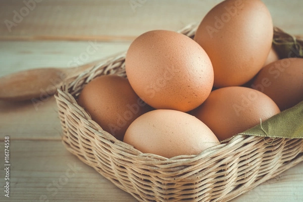 Fototapeta egg  with filter effect retro vintage style