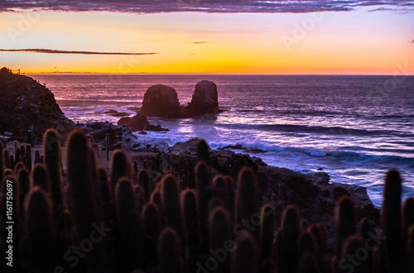 Fototapeta sunset on the beach