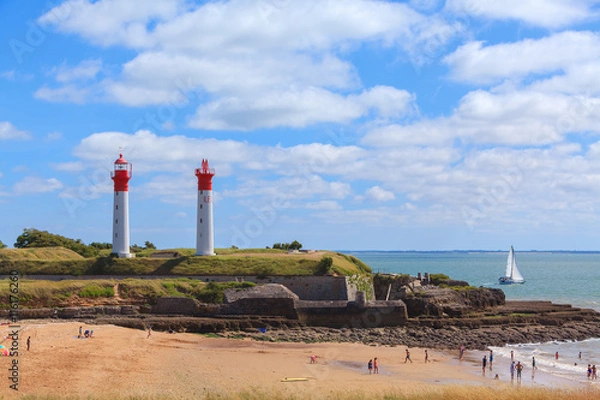 Obraz Phares et fortifications de l'île d'Aix