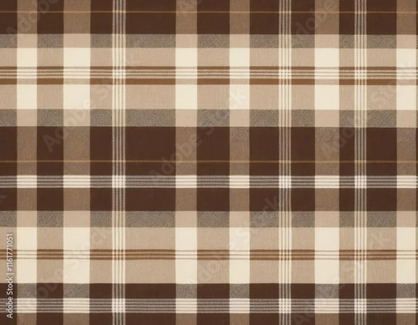 Obraz brown and white checkered pattern