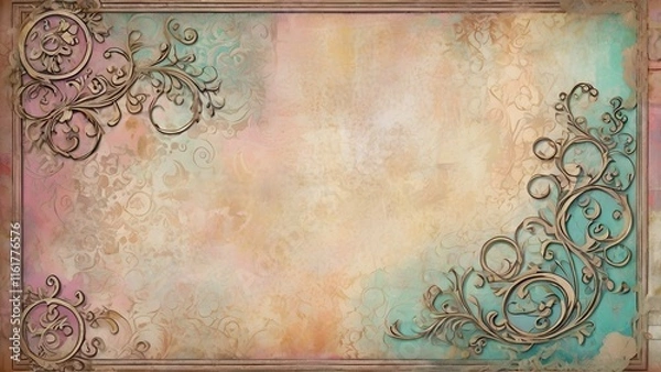 Fototapeta vintage retro fairy magic-lined page line pattern for text creative, backdrop, wallpaper