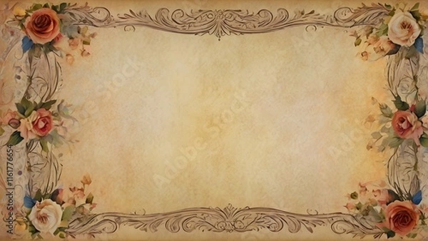 Fototapeta vintage retro fairy magic-lined page line pattern for text creative, backdrop, wallpaper