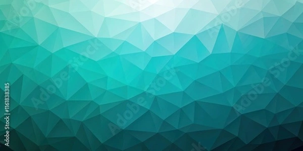 Fototapeta Teal blue green gradient polygon shaped background, teal, blue, green, gradient, polygon, shape, pattern, abstract