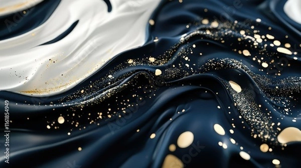 Obraz Abstract Gold and Blue Marble Stone Texture Background