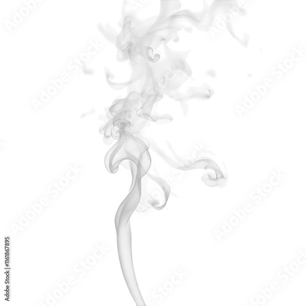 Obraz smoke on white background