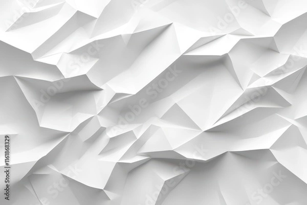 Fototapeta Abstract white crumpled paper texture background. (6)