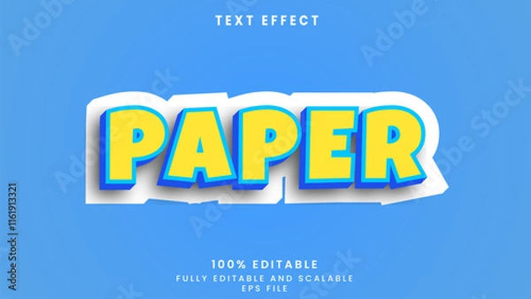 Obraz Paper editabel text effect