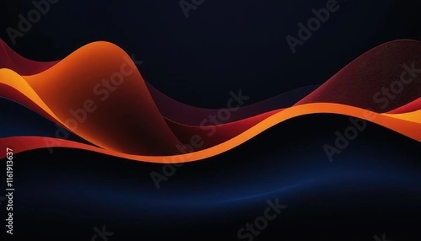Obraz Abstract orange wave background design
3