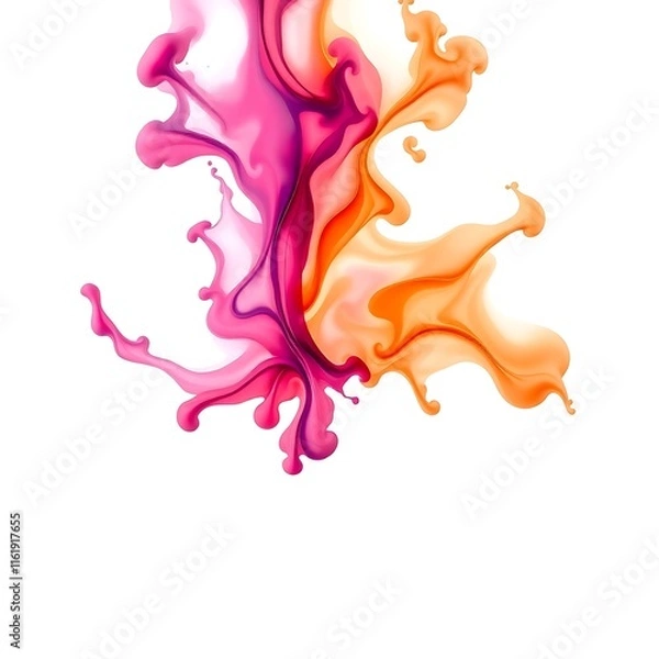 Fototapeta splashes on white background