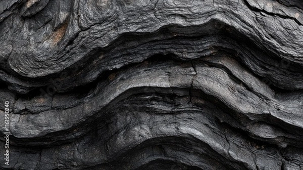 Obraz Dark layered rock surface texture background