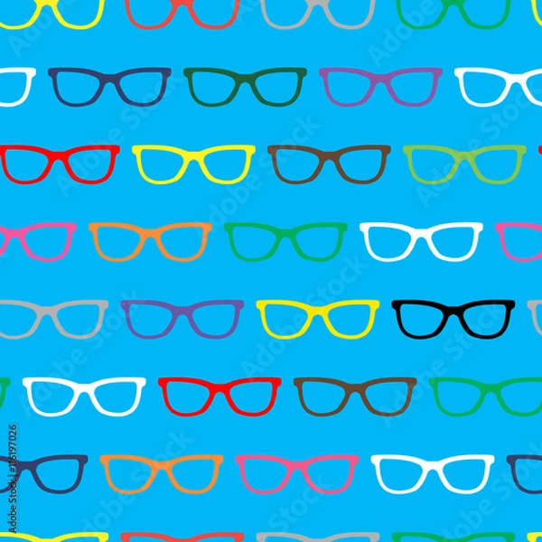Obraz glasses seamless pattern