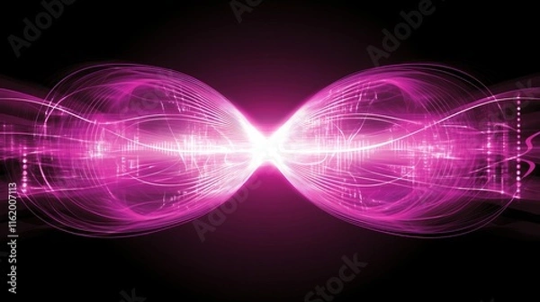 Fototapeta Abstract Pink Energy Wave Infinity Symbol Design