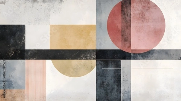 Obraz Fragments of diverse textures and colors fusing into a harmonious and balanced image