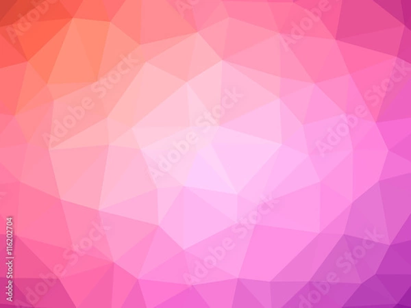 Fototapeta Red purple gradient polygon shaped background