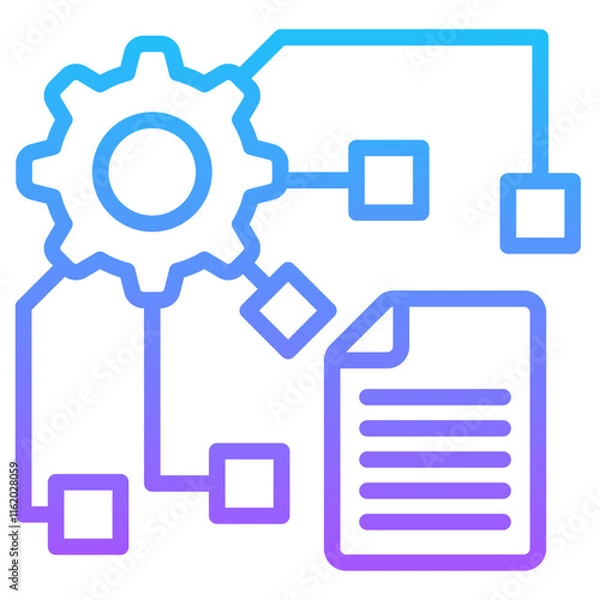 Fototapeta Algorithmic Icon